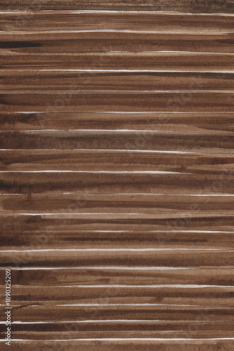 Watercolor striped background with wooden texture. Brown oak wood material.