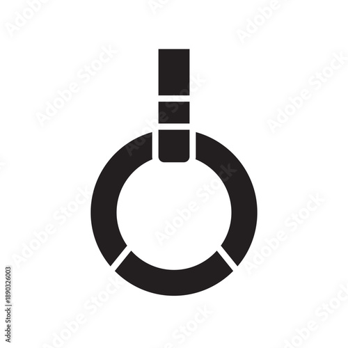 crossfit ring black glyph icon.