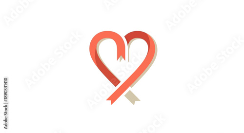 Interconnected red hearts symbolizing love and unity.