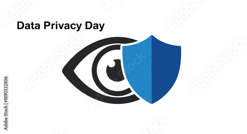 Data Privacy Day Safeguarding Personal Information with a Shielded Eye Icon