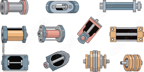 machine parts collage