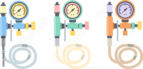 diving pressure regulator gauge set