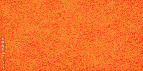 A closeup macro of rough orange wool textile material shows a textured fabric pattern and colorful surface backdrop for an art design wallpaper