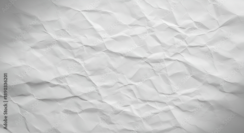 Obraz premium Crumpled White Paper Texture Background