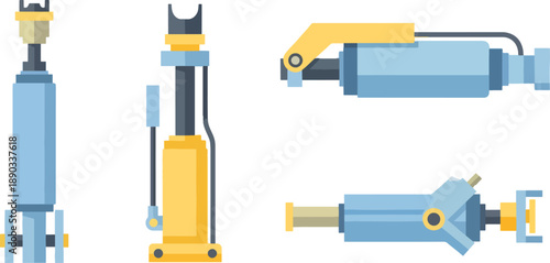 robotic tools axes and pistons