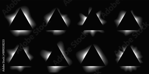 Set of triangle illuminate light frames