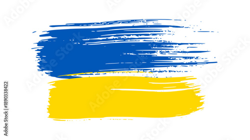 Ukrainian national flag in grunge style