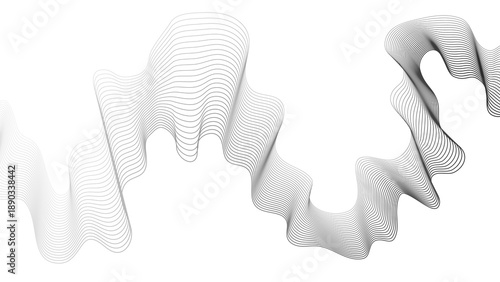 Abstract backdrop with grey wave gradient lines