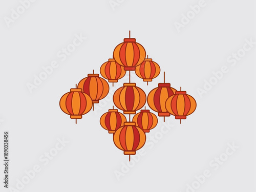 Group of Red and Orange Lanterns.