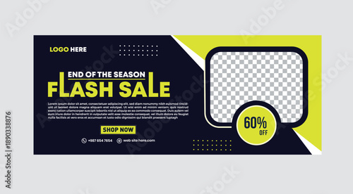 End of the season flash sale banner template design