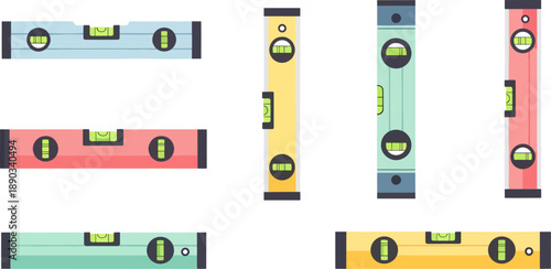 level spirit level tool show ground colors and vials