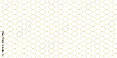 Mesh texture for fishing nets gold color gradient. Seamless pattern for sportswear or soccer goal, volleyball net, basketball hoop. Vector