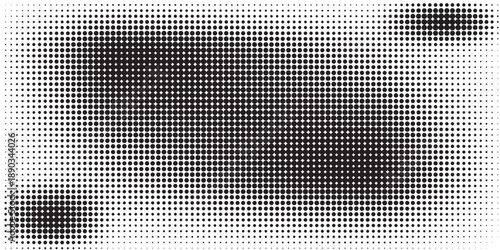 Grunge halftone gradient background. Faded grit noise texture. White and black sand wallpaper. Retro pixelated backdrop. Anime or manga style comic overlay. Vector graphic design textured template