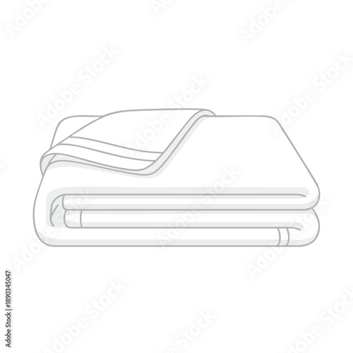 Folded Blankets and Towels Illustration
