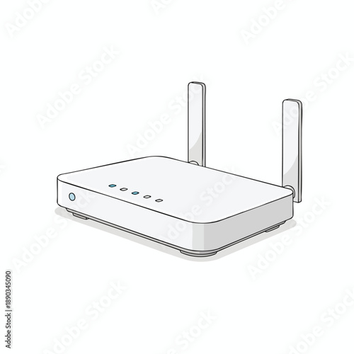 Modern Wi Fi Router Illustration