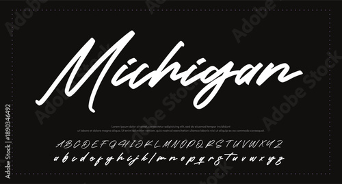 Signature Elegant Branding Typeface. Handwritten Script Editable Text Effect Template . vector illustration