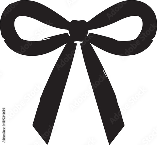 Wallpaper Mural Elegant black bow icon for decoration and design
 Torontodigital.ca
