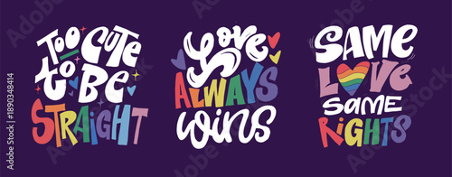 Happy Pride month - cute hand drawn doodle lettering print. 100% vector image. Funny hand drawn lettering about love. Pride month, trans love.
