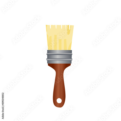 Paint Brush in Flat Style for Construction Painting