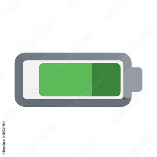 A partial green battery icon indicating charge level on a transparent background