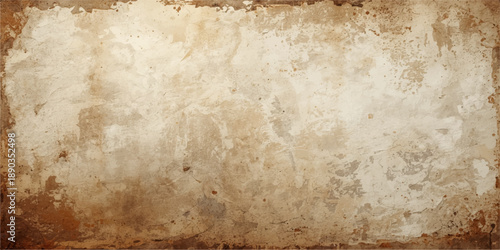 Aged vintage brown parchment background with a stained grunge texture and old paper with flour for an ancient blank antique page backdrop