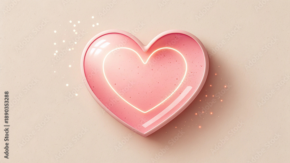 Fototapeta premium Glowing Inner Rim Heart
