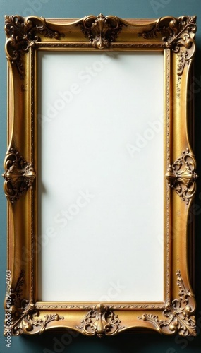 Heavy gold antique frame, faded gilt, distressed wood, gold, border