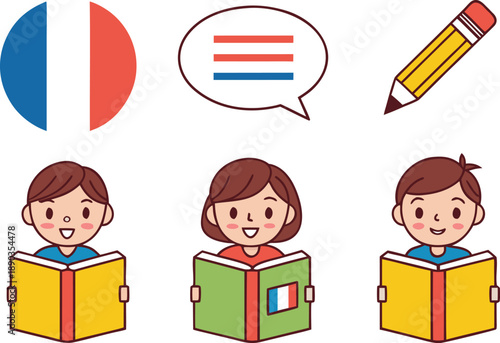 French Language Day Celebration Design. International French Language Day Theme. French Language Cultural Celebration. French Language Day Event Concept. Celebrate French Language and Culture