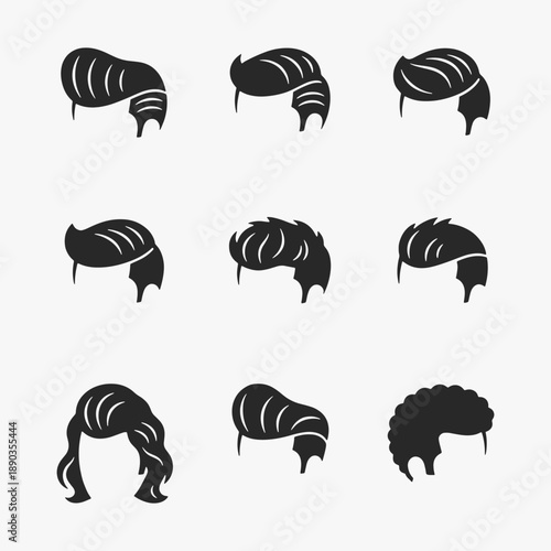The image is a collection of different men’s hairstyles.