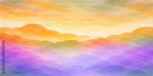 A dramatic cloudscape captures the beautiful orange and red light of the sun as bright rays break through the summer sky at sunset to create a stunning natural landscape at dusk