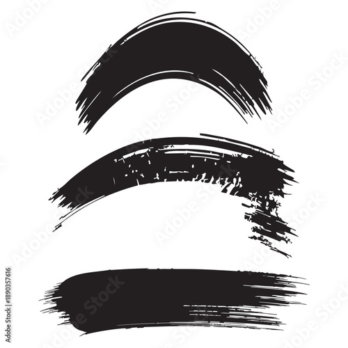 Black brush strokes for artistic design
