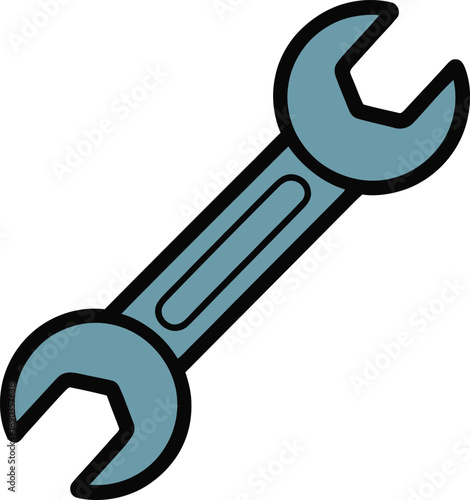 Double Ended Open Wrench Icon for Automotive Plumbing