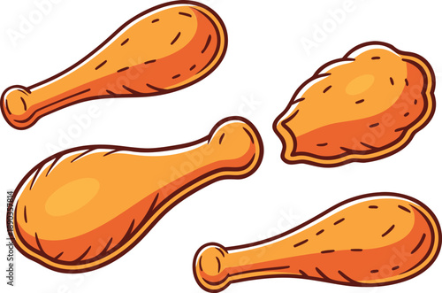Crispy Fried Chicken Food Design. Golden Fried Chicken Meal. Tasty Fried Chicken Dish. Fried Chicken Fast Food Concept. Crunchy Fried Chicken Pieces. Hot Fried Chicken Serving. Fried Chicken