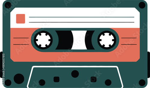 Vintage Analog Audio Cassette Tape for Retro Music Lovers