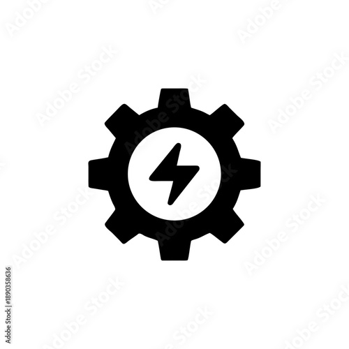 A 3d metal gear icon and vector clock illustration representing a mechanical cogwheel mechanism for industrial engineering and business technology design concepts