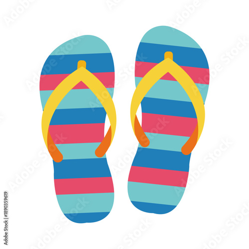 Striped Flip Flop Sandals