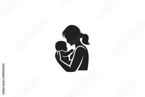 Mother holding baby in her arms expressing deep love affection nurturing care maternity