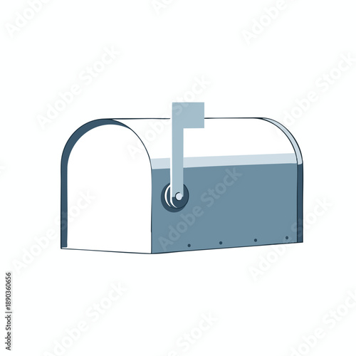 Illustration of a Mailbox with Mail Inside