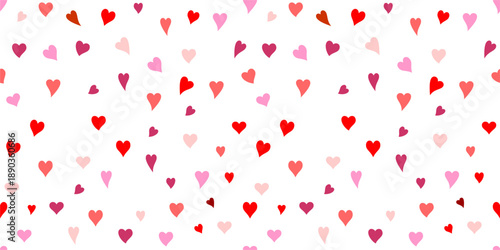 Seamless hearts or love pattern on white background