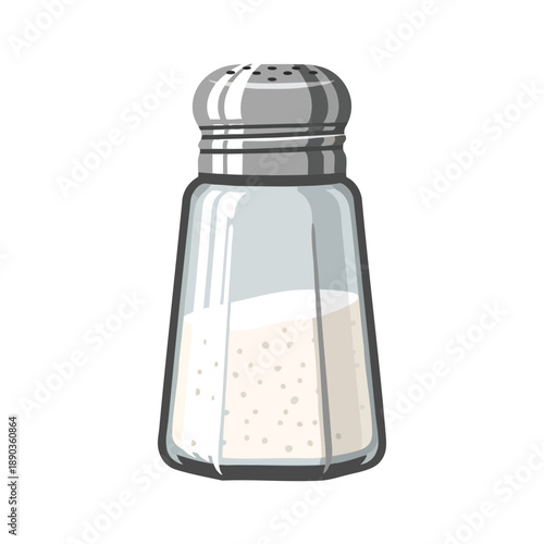 Salt Shaker with White Powder