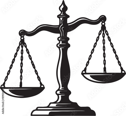 Scales of Justice Symbol Illustration