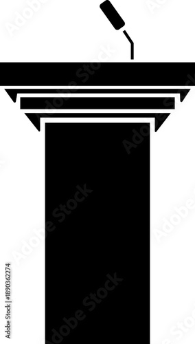 Microphone Audio Equipment Black Flat Style Vector Icon Sound Recording Symbol and Music Podcast Outline Graphic Group Featuring Mic, Headset and Earphone