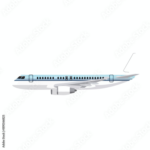 Commercial Airplane in Flight