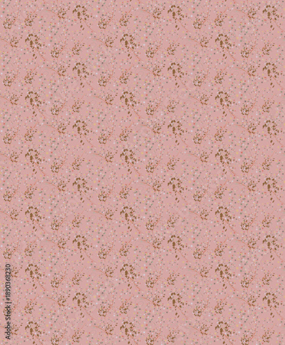 Curls, spots, twigs make up the pattern for postcards, textiles, websites.