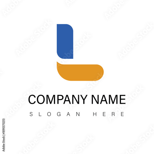 Modern Letter L Logo Design with Blue and Orange Rounded Shapes; Professional Initial Icon for Corporate Branding, Logistics Company, Tech Startup, and Creative Business Identity.