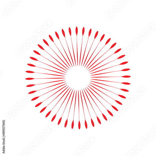 Vibrant sunburst pattern with radiating lines and colors silhouette