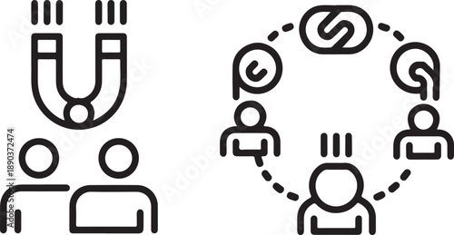 Attracting customers and fostering collaboration in a linked network for business growth Vector