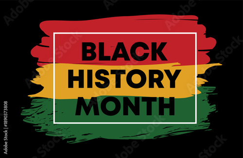 A vibrant illustration celebrating black history month with powerful pan-african colors