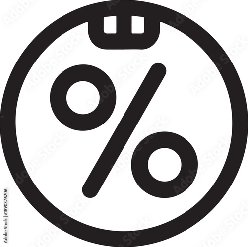 Discount and offer percentage symbol in a circular tag for promotions and special deals Vector