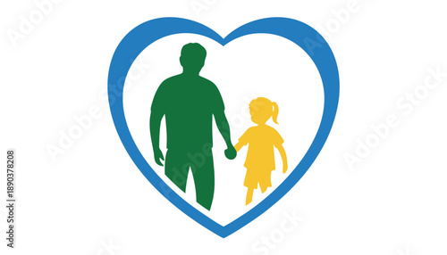 A heartwarming illustration of a parent and child holding hands